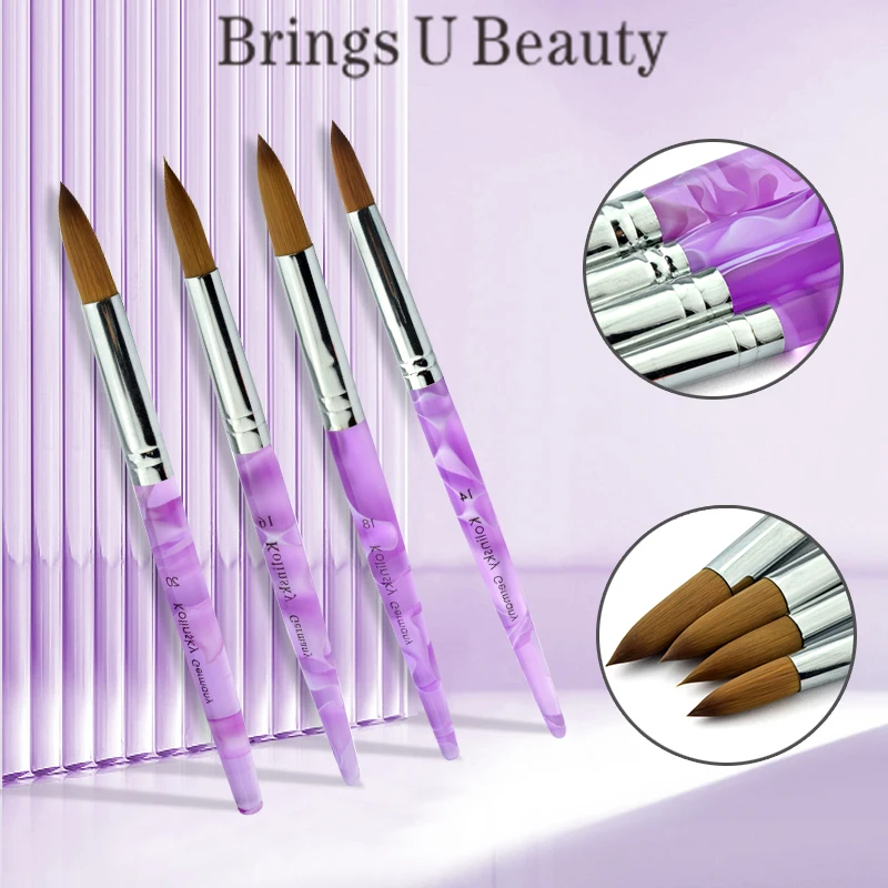New Arrival Size #14/16/18/20 Kolinsky Professional Painting Nail Acrylic Brush Purple Handle Acrylic Pincel Liquid Powder Pen
New Arrival Size #14/16/18/20 Kolinsky Professional Painting Nail Acrylic Brush Purple Handle Acrylic Pincel Liquid Powder Pen