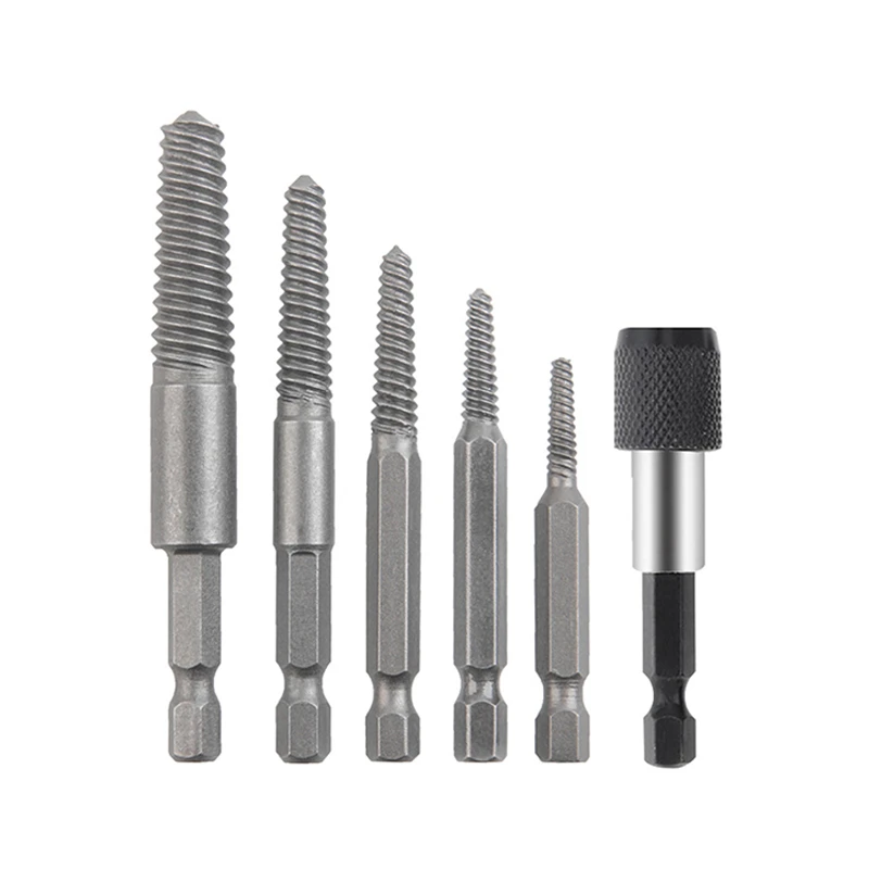 6Pcs Bolt Remover Screw Extractor HSS Screw Remover Drill Bits with Hex Shank for Broken Damaged Bolt Stud
6Pcs Bolt Remover Screw Extractor HSS Screw Remover Drill Bits with Hex Shank for Broken Damaged Bolt Stud