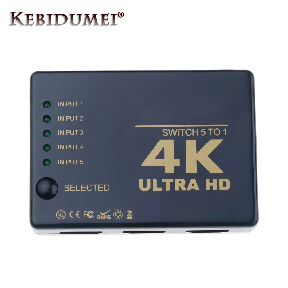 4K HD1080P Mini Switcher 3 5 Port HDMI-compatible Switch Selector Splitter With Hub IR Remote Controller For HDTV DVD TV BOX Z2
4K HD1080P Mini Switcher 3 5 Port HDMI-compatible Switch Selector Splitter With Hub IR Remote Controller For HDTV DVD TV BOX Z2