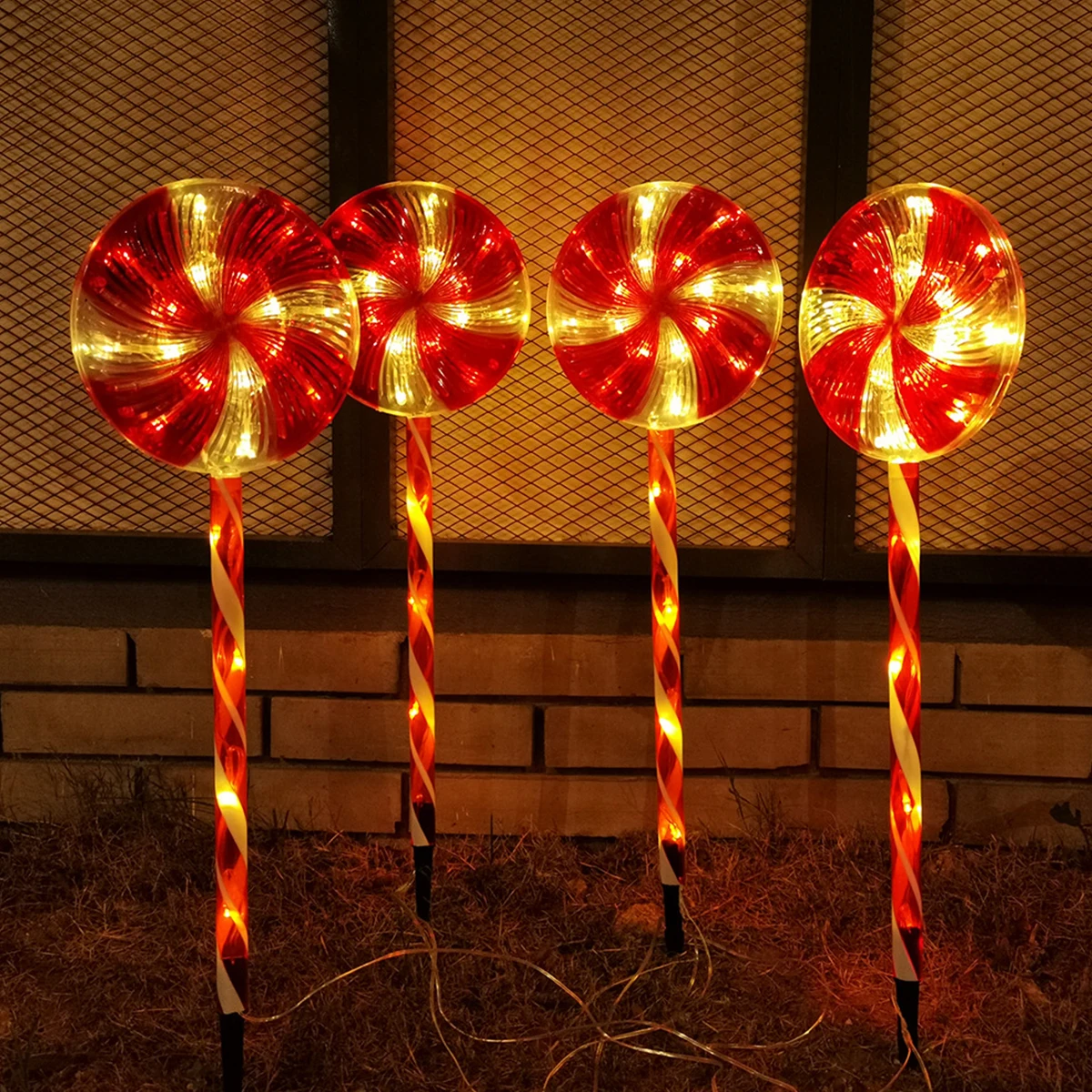 Solar Lollipops Candy Lawn Light 8 Modes Round Solar Candy Garden Light IP44 Waterproof Colorful Lollipops Pathway Marker
Solar Lollipops Candy Lawn Light 8 Modes Round Solar Candy Garden Light IP44 Waterproof Colorful Lollipops Pathway Marker