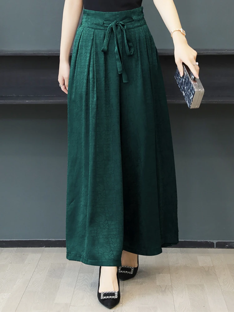 Pants Woman Summer 2022 Casual Pants Ninth Women's Hakama Loose Drape and Elegant Temperament Commuting Oversize Office 
Pants Woman Summer 2022 Casual Pants Ninth Women's Hakama Loose Drape and Elegant Temperament Commuting Oversize Office
