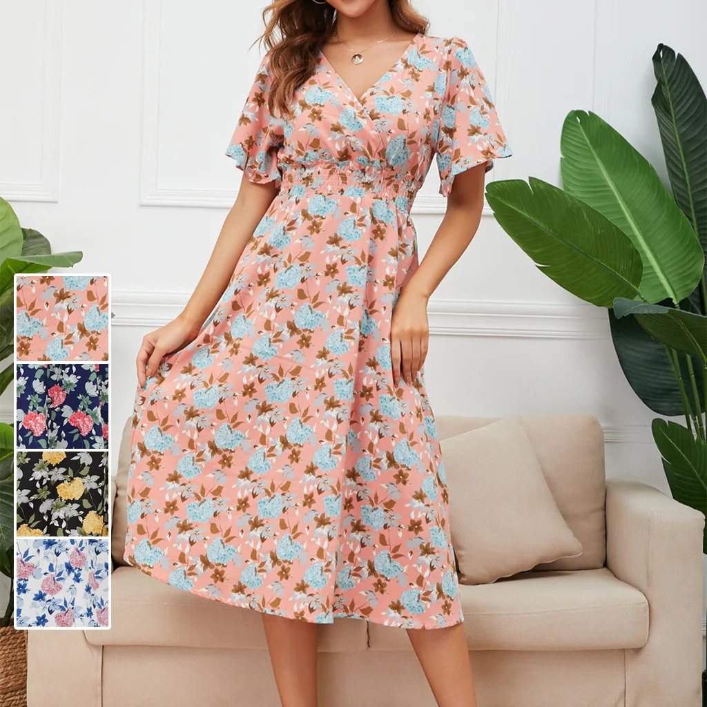 Floral Print Summer Dress Women 2022 Loose Casual Sexy V-neck Backless Boho Beach Party Chiffon Dresses Female Holiday Sundress
Floral Print Summer Dress Women 2022 Loose Casual Sexy V-neck Backless Boho Beach Party Chiffon Dresses Female Holiday Sundress