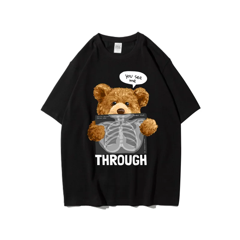 ExtFine Harajuku Bear Oversized T-shirt Hip Hop Fashion Letter Printed Short Sleeve Man's Tees Summer Pure Cotton Unisex Tops
ExtFine Harajuku Bear Oversized T-shirt Hip Hop Fashion Letter Printed Short Sleeve Man's Tees Summer Pure Cotton Unisex Tops