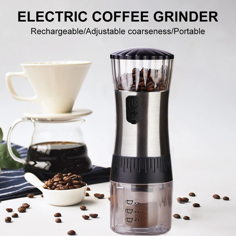 Electric Burr Coffee Grinder 1-5 Cups Automatic Conical Burr Coffee Bean Grinder with 4 Grind Settings Rechargeable for Espresso
Electric Burr Coffee Grinder 1-5 Cups Automatic Conical Burr Coffee Bean Grinder with 4 Grind Settings Rechargeable for Espresso