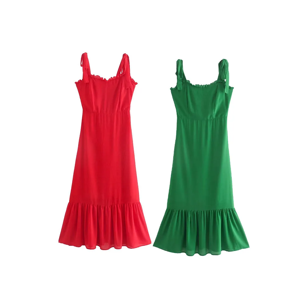 Women 2023 New Fashion Summer Chiffon Lace-Up Dress Vintage Backless Sleeveless Zipper Casual Chic Female Dresses Vestidos Mujer 
Women 2023 New Fashion Summer Chiffon Lace-Up Dress Vintage Backless Sleeveless Zipper Casual Chic Female Dresses Vestidos Mujer