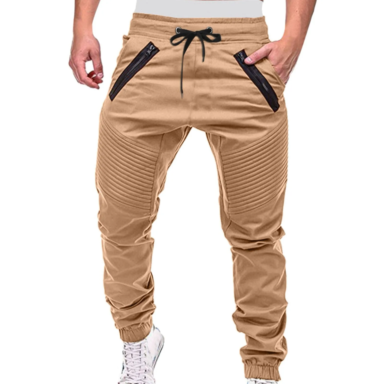 Sports Drawstring Casual Pockets With Zipper Men's Pants Pants Mid-waist Men's pants
Sports Drawstring Casual Pockets With Zipper Men's Pants Pants Mid-waist Men's pants
