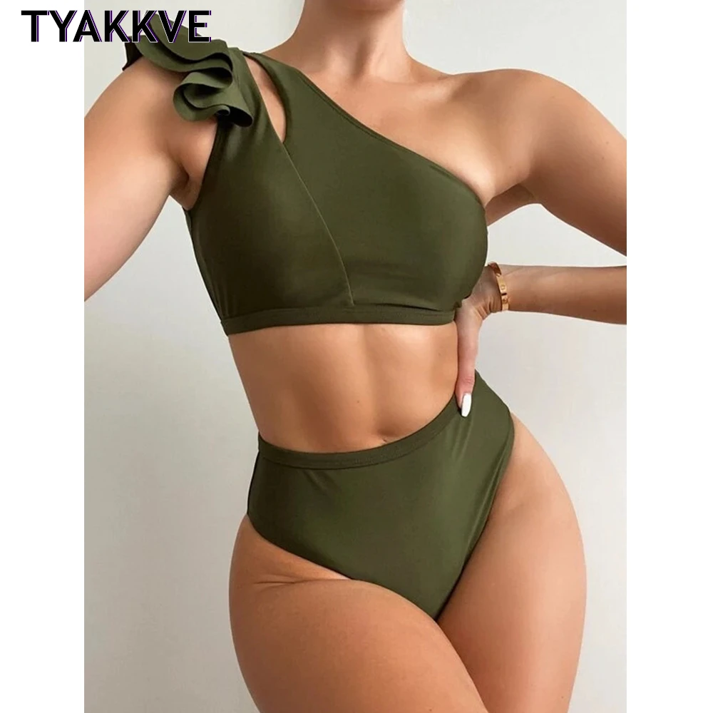 Solid Bikini Set High Wasted Ruffle Push Up Swimsuit Women 2 Pieces Green Swimwear Sexy Bathing Suits Summer Beach Wear Biquini
Solid Bikini Set High Wasted Ruffle Push Up Swimsuit Women 2 Pieces Green Swimwear Sexy Bathing Suits Summer Beach Wear Biquini