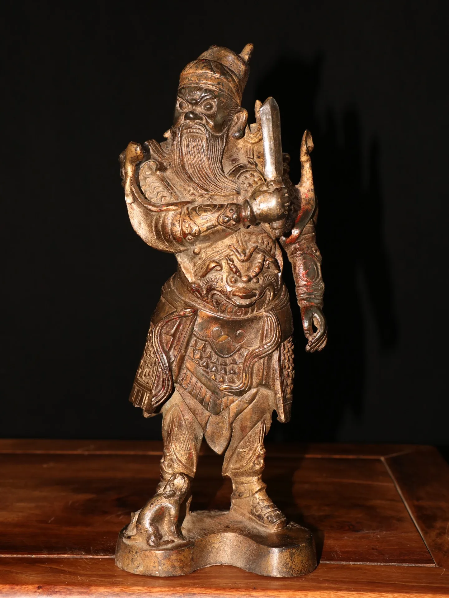 11"Tibet Temple Collection Old Bronze Gilding Cinnabar Zhong Kui Subdues the Demon Exorcism Heavenly Master Worship Hall
11"Tibet Temple Collection Old Bronze Gilding Cinnabar Zhong Kui Subdues the Demon Exorcism Heavenly Master Worship Hall