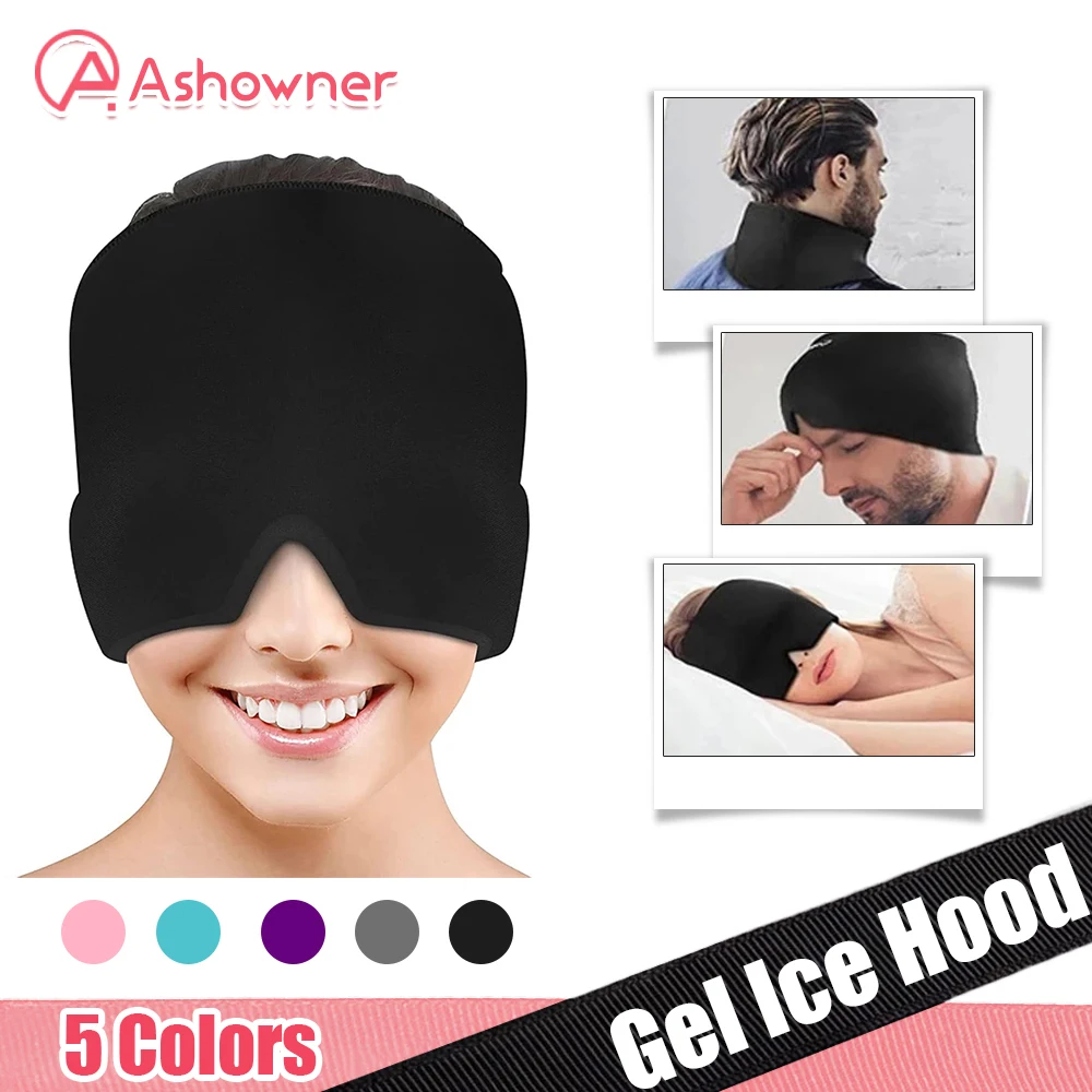 Gel Cold Hood Therapy Headache Migraine Neck Acid Sinus Health Cap Eye Mask For Relief Fatigue Pressure Pain Comfortable Massage
Gel Cold Hood Therapy Headache Migraine Neck Acid Sinus Health Cap Eye Mask For Relief Fatigue Pressure Pain Comfortable Massage