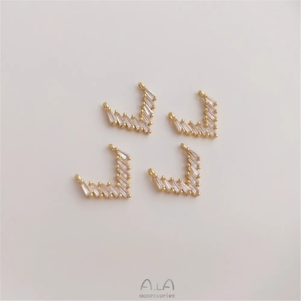 14K gold color T square zirconium V-shaped pendant double pendant accessories diy necklace clavicle chain earrings pendant
14K gold color T square zirconium V-shaped pendant double pendant accessories diy necklace clavicle chain earrings pendant