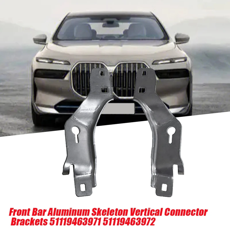 1Pair Front Bar Skeleton Vertical Connector Parts 51119463971 51119463972 For BMW 7 Series G70 735 740 750 Aluminum Brackets
1Pair Front Bar Skeleton Vertical Connector Parts 51119463971 51119463972 For BMW 7 Series G70 735 740 750 Aluminum Brackets