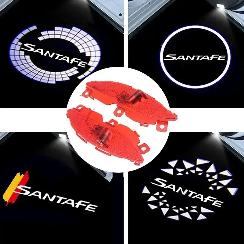 Автомобильный беспроводной проектор для дверей автомобиля лампа Hyundai Santa Fe 3-го