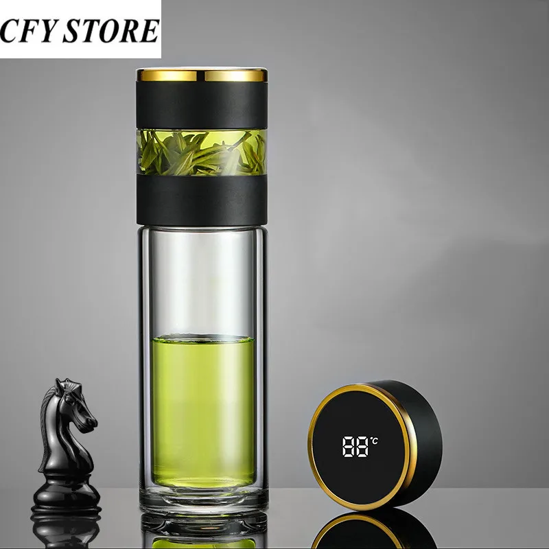 Gift Package 350ml Intelligent Glass Vacuum Flasks Tea Water Separation Insulated Cup Glass Milk Mug Drinking Tea Cup Drinkware
Gift Package 350ml Intelligent Glass Vacuum Flasks Tea Water Separation Insulated Cup Glass Milk Mug Drinking Tea Cup Drinkware