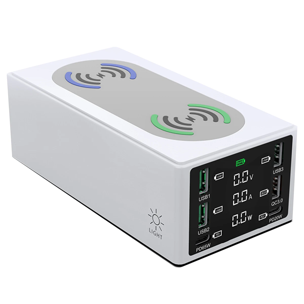 150W USB Type C PD Fast Charger Qi Wireless Charger Quick Charge 4.0 3.0 USB Phone Charger for iPhone 12 (EU Plug) White
150W USB Type C PD Fast Charger Qi Wireless Charger Quick Charge 4.0 3.0 USB Phone Charger for iPhone 12 (EU Plug) White