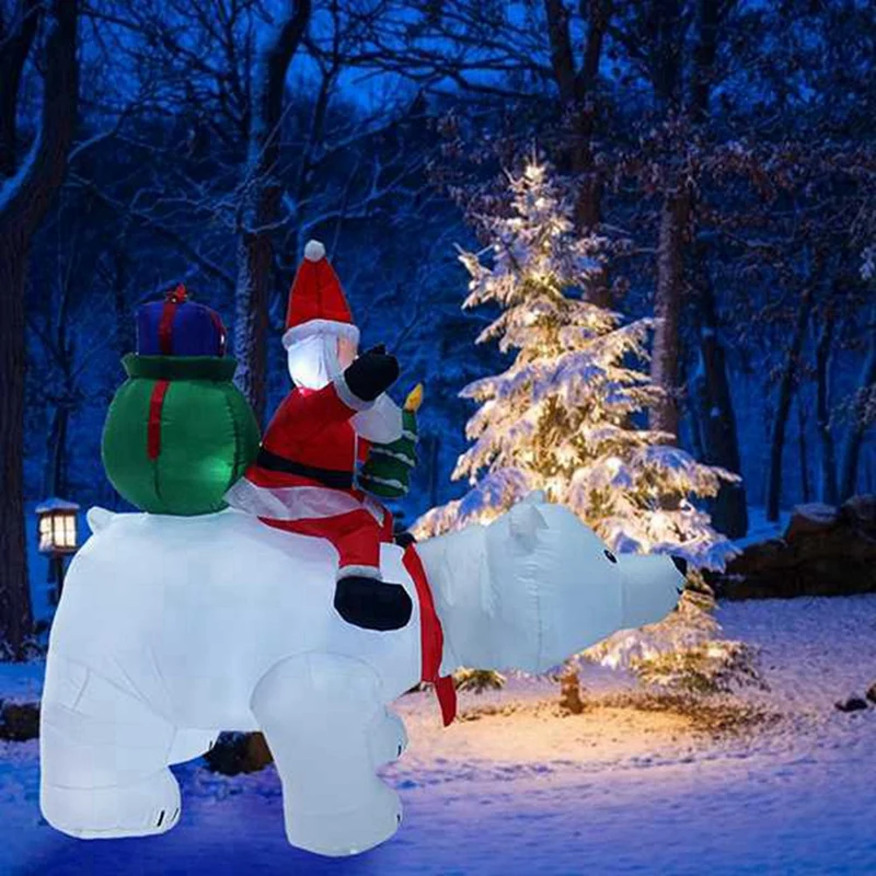 Inflatable Santa Claus Riding Polar Bear Christmas Inflatable Toy Doll Indoor Outdoor Garden Xmas Decoration
Inflatable Santa Claus Riding Polar Bear Christmas Inflatable Toy Doll Indoor Outdoor Garden Xmas Decoration