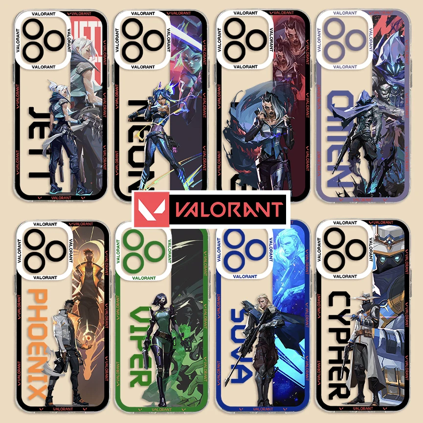 

VALORANT GAME Transparent Phone Case For Xiaomi Mi 13 12 11 10 lite 11i 12S Poco M3 M4 F3 MIX 3 4 Pro Ultra 5G 4G Cover