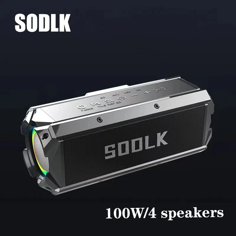 SODLK 100 Вт высокомощный Bluetooth-динамик для домашнего кинотеатра, беспроводной TWS-динамик с объемным звуком, уличный портативный водонепроницаемый сабвуфер
SODLK 100 Вт высокомощный Bluetooth-динамик для домашнего кинотеатра, беспроводной TWS-динамик с объемным звуком, уличный портативный водонепроницаемый сабвуфер