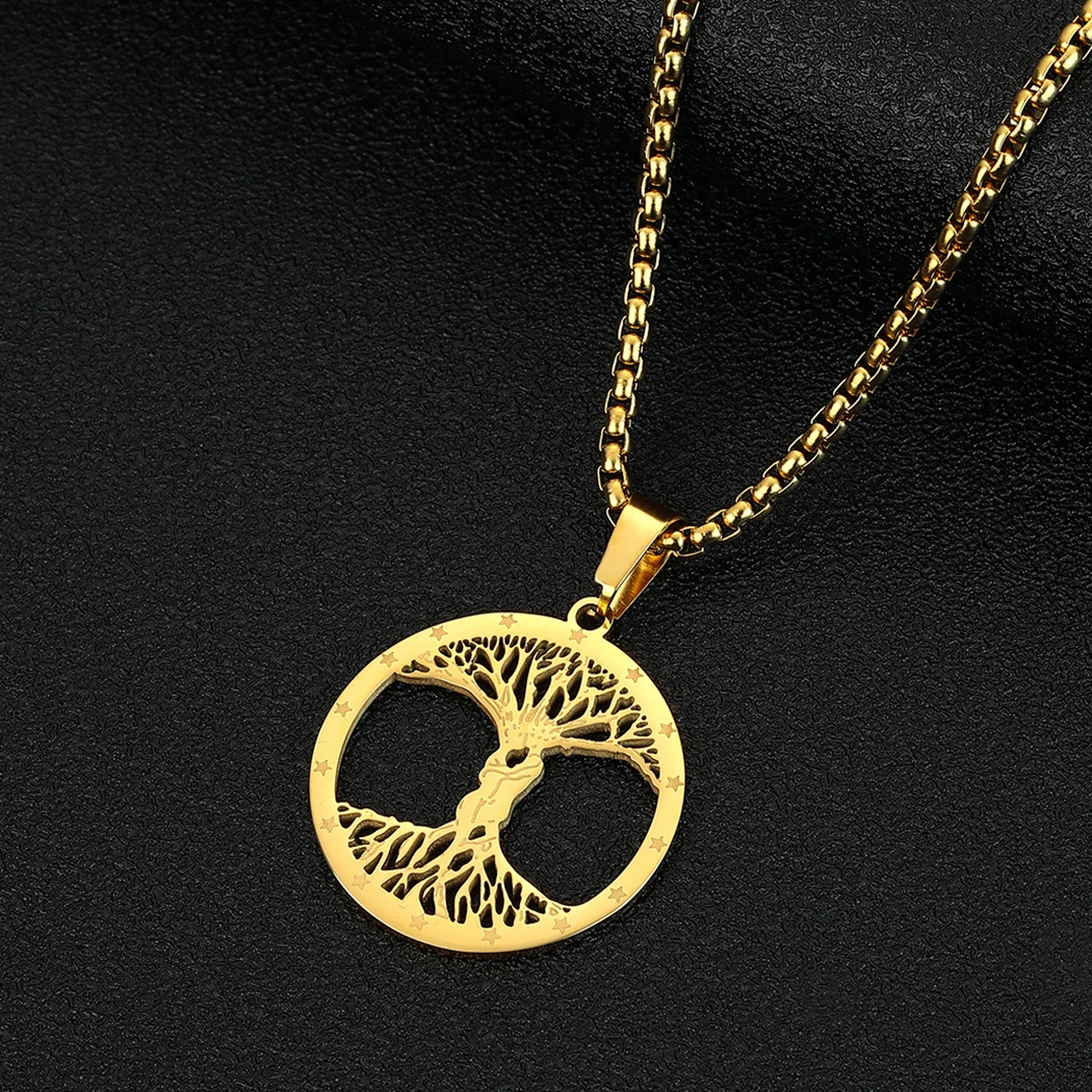 Stainless Steel Tree of Life Pendant Necklace Couple Simple Charm for Men and Women Party Accessories
Stainless Steel Tree of Life Pendant Necklace Couple Simple Charm for Men and Women Party Accessories