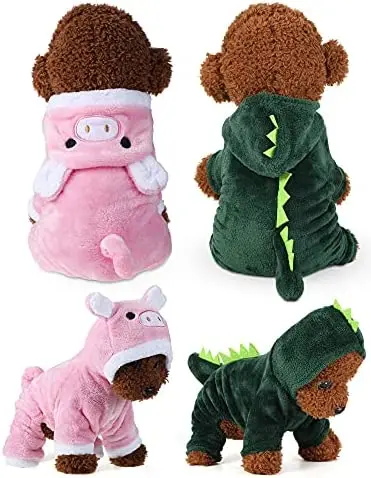 2Pack Cute Dog Costume Christmas Costume Cat Clothes PET Costume Dinosaur Clothing Outfits PET Warm Hoodie Dress up Clothesmall)
2Pack Cute Dog Costume Christmas Costume Cat Clothes PET Costume Dinosaur Clothing Outfits PET Warm Hoodie Dress up Clothesmall)