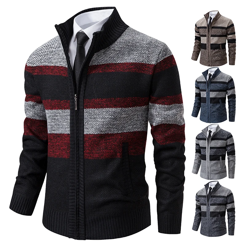Men's Jackets Fashion Striped Sweater Zip Up High Quality Luxury Casual Y2K Vintage Knitted Cashmere Fleece Jumper Cardigan
Men's Jackets Fashion Striped Sweater Zip Up High Quality Luxury Casual Y2K Vintage Knitted Cashmere Fleece Jumper Cardigan