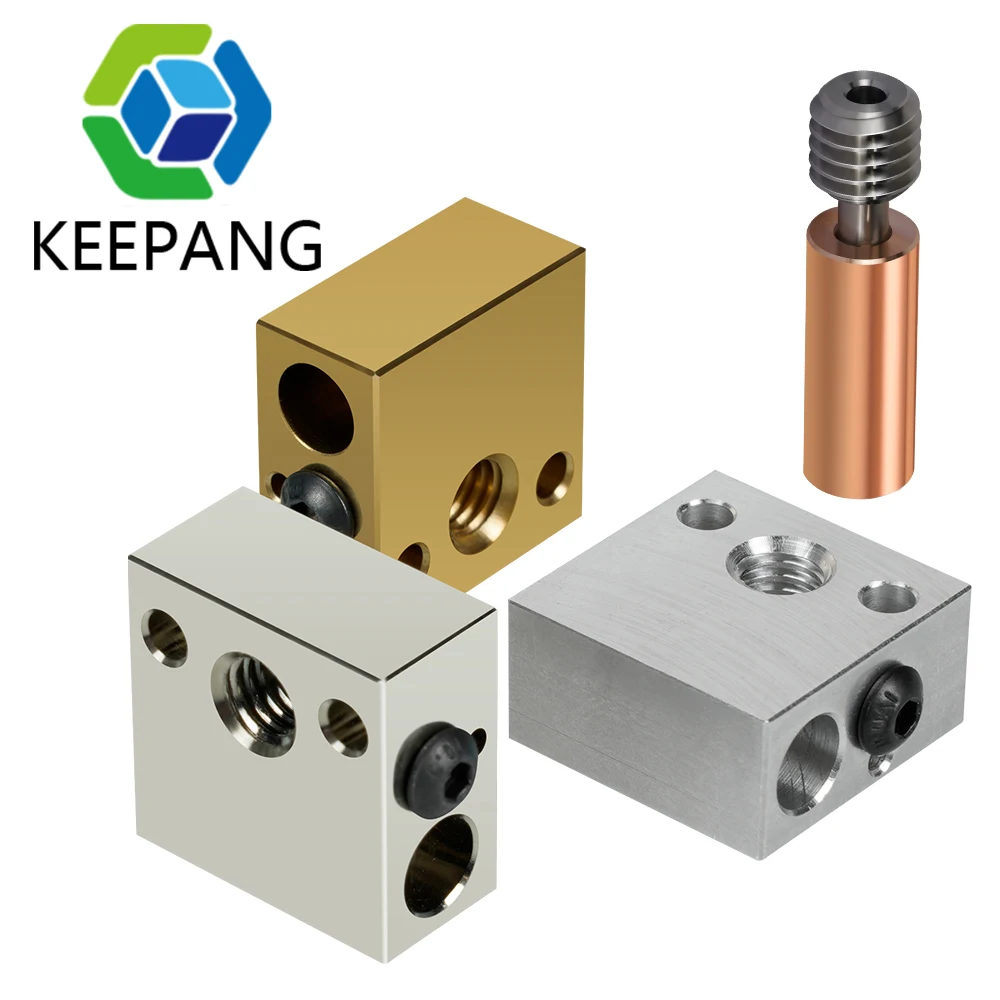 Bimetal CR10 Heating Block Titanium Alloy Heat Break Throat 1.75mm Copper Plating Tube For Ender 3 CR-10 Hotend 3D Printer
Bimetal CR10 Heating Block Titanium Alloy Heat Break Throat 1.75mm Copper Plating Tube For Ender 3 CR-10 Hotend 3D Printer