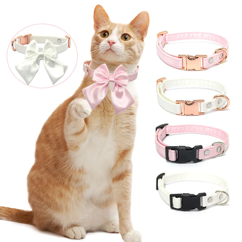 Adjustable Girl Puppy Small Cat Big Bow White Pet Collar Silk Pink Dog Collar with Metal Buckle Pet Accessories
Adjustable Girl Puppy Small Cat Big Bow White Pet Collar Silk Pink Dog Collar with Metal Buckle Pet Accessories