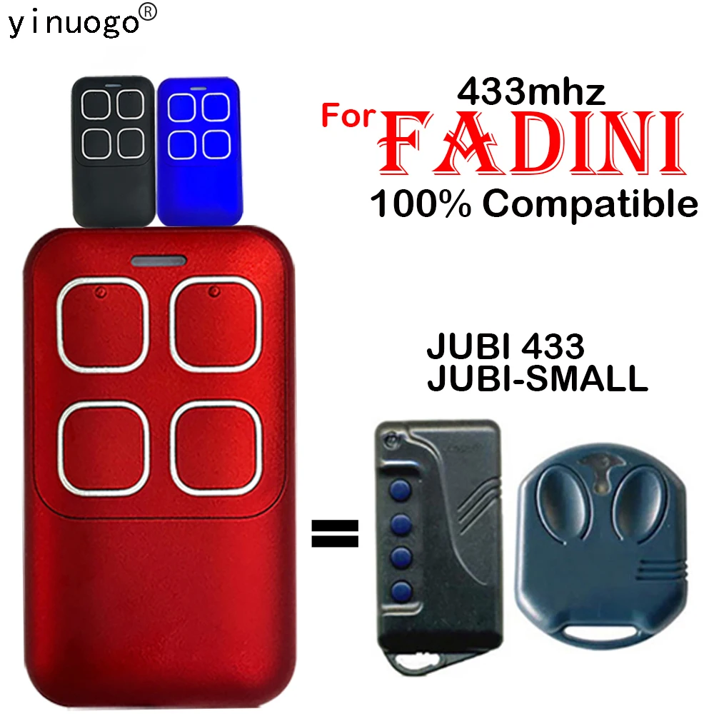FADINI JUBI 433 FADINI JUBI-SMALL Пульт дистанционного управления для гаражных ворот 433 МГц Устройство для открывания гаражных ворот Клон Пульт дистанцио...
FADINI JUBI 433 FADINI JUBI-SMALL Пульт дистанционного управления для гаражных ворот 433 МГц Устройство для открывания гаражных ворот Клон Пульт дистанцио...