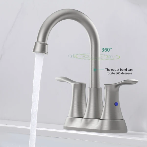 Bathroom Faucet Brushed Nickel 4" 2-Handle centerset basin faucet with Pop-up Drain & Supply Lines 2-Handle Bathroom Faucet
Bathroom Faucet Brushed Nickel 4" 2-Handle centerset basin faucet with Pop-up Drain & Supply Lines 2-Handle Bathroom Faucet