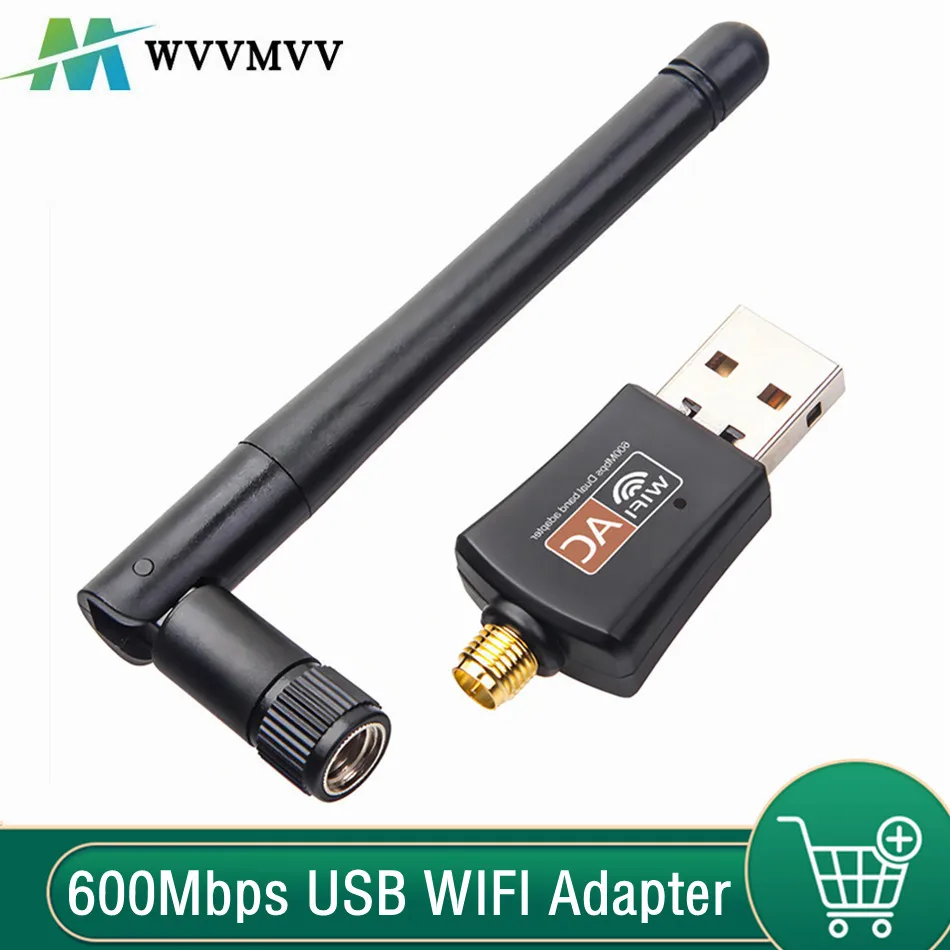 WvvMvv Dual Band 600Mbps USB WIFI Adapter 2.4GHz 5GHz WiFi With Antenna PC Mini Computer Network Card Receiver For PC Laptop
WvvMvv Dual Band 600Mbps USB WIFI Adapter 2.4GHz 5GHz WiFi With Antenna PC Mini Computer Network Card Receiver For PC Laptop