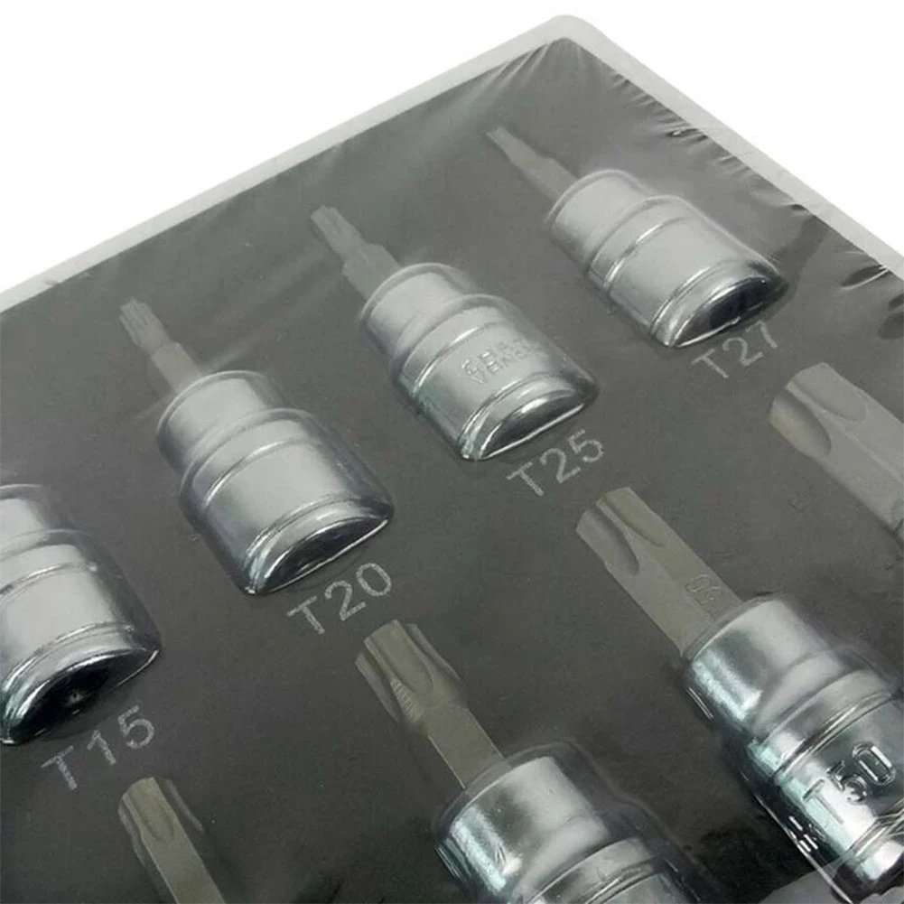 10pcs Torx Bit Socket 3/8" Drive Ratchet Adapter T10-T55 For Car Motorbike Bike Repair DIY Home Tools Socket Wrenches Hand Tools
10pcs Torx Bit Socket 3/8" Drive Ratchet Adapter T10-T55 For Car Motorbike Bike Repair DIY Home Tools Socket Wrenches Hand Tools