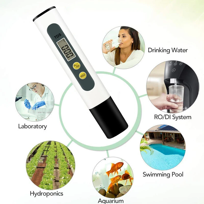 TDS Meter Portable Digital Water Quality Test Pen High Precision PH Meter For Hydroponics Aquarium Swimming Pool Water Monitor
TDS Meter Portable Digital Water Quality Test Pen High Precision PH Meter For Hydroponics Aquarium Swimming Pool Water Monitor