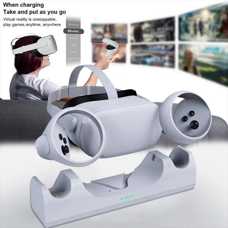 Зарядное устройство для шлема Oculus Quest 2 VR 
Зарядное устройство для шлема Oculus Quest 2 VR