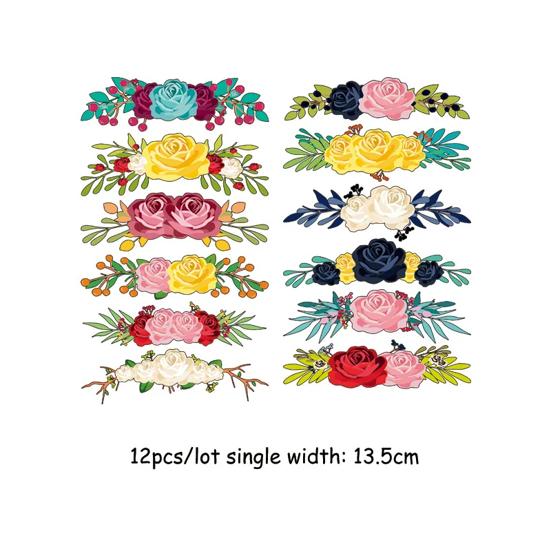 12pcs/Set Beautiful Flowers Iron On Patches For DIY Heat Transfer Clothes T-Shirt Thermal Stickers Decoration Printing
12pcs/Set Beautiful Flowers Iron On Patches For DIY Heat Transfer Clothes T-Shirt Thermal Stickers Decoration Printing