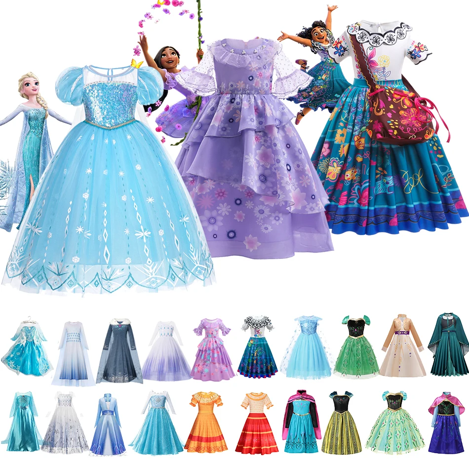 Charm Encanto Costume Frozen 1&2 Anna Elsa Princess Dress For Girls Isabella Mirabel Birthday Party Gown Kids Christmas Cosplay
Charm Encanto Costume Frozen 1&2 Anna Elsa Princess Dress For Girls Isabella Mirabel Birthday Party Gown Kids Christmas Cosplay
