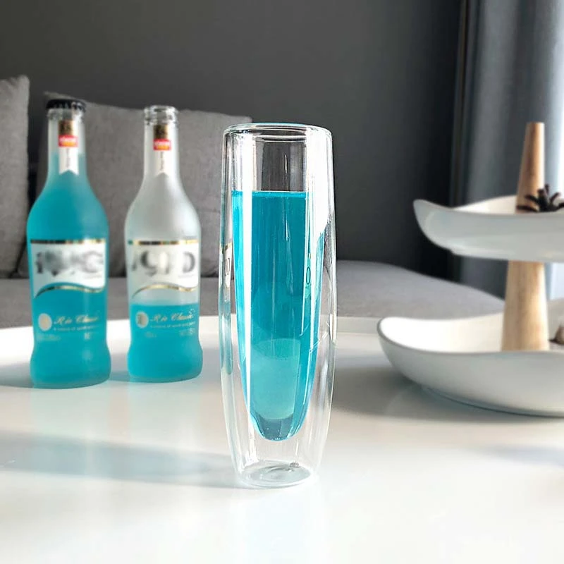 

150ml Double wall coffee cup Shot vodka beer glasses Drinking wine glass Water mug 2020 new juice cups Creative champagne cockta