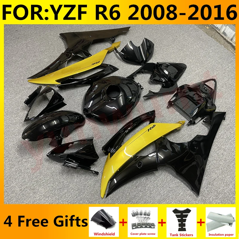 Полный комплект обтекателей для мотоцикла, подходит для YZF R6 YFZ-R6 2008 2009 2010 2011 2012 2013 2014 2015 2016, Обтекатели для кузова черного и золотого цвета
Полный комплект обтекателей для мотоцикла, подходит для YZF R6 YFZ-R6 2008 2009 2010 2011 2012 2013 2014 2015 2016, Обтекатели для кузова черного и золотого цвета