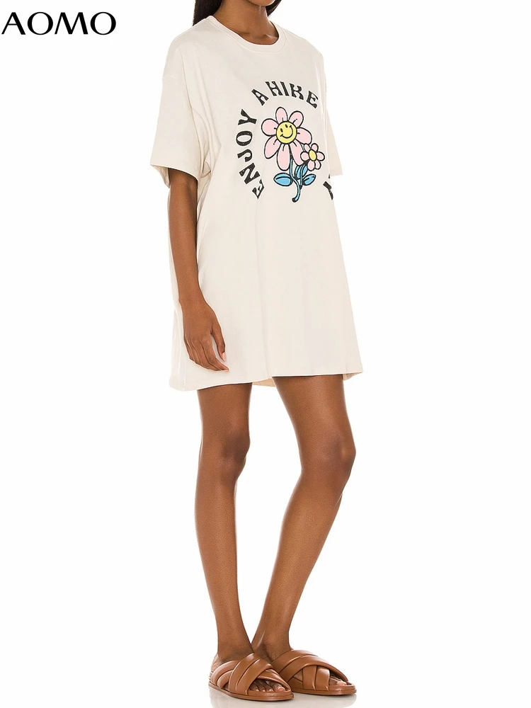 AOMO 2022 Summer Women Flowers Print Oversized T Shirt Dress Short Sleeve Ladies Loose Short Dress 4D47A
AOMO 2022 Summer Women Flowers Print Oversized T Shirt Dress Short Sleeve Ladies Loose Short Dress 4D47A