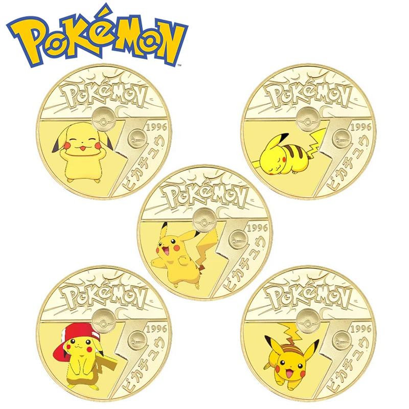 Pokemon Commemorative Coin Pikachu Cartoon Anime Figures Golden Color Souvenir Coins Transparent Box Holder Kids Collection Toy
Pokemon Commemorative Coin Pikachu Cartoon Anime Figures Golden Color Souvenir Coins Transparent Box Holder Kids Collection Toy