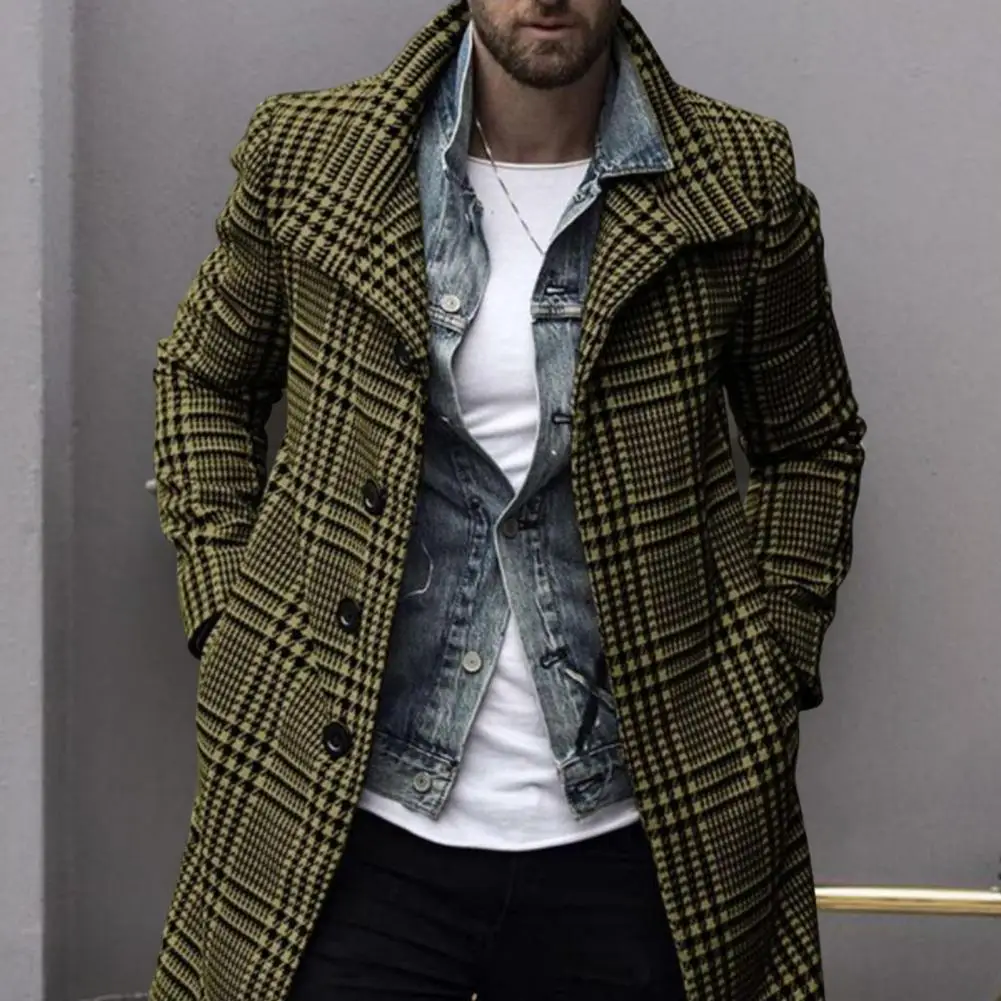 Popular Men Overcoat Turndown Collar Male Coldproof Checkered Trench Coat Washable Men Jacket for Dating
Popular Men Overcoat Turndown Collar Male Coldproof Checkered Trench Coat Washable Men Jacket for Dating