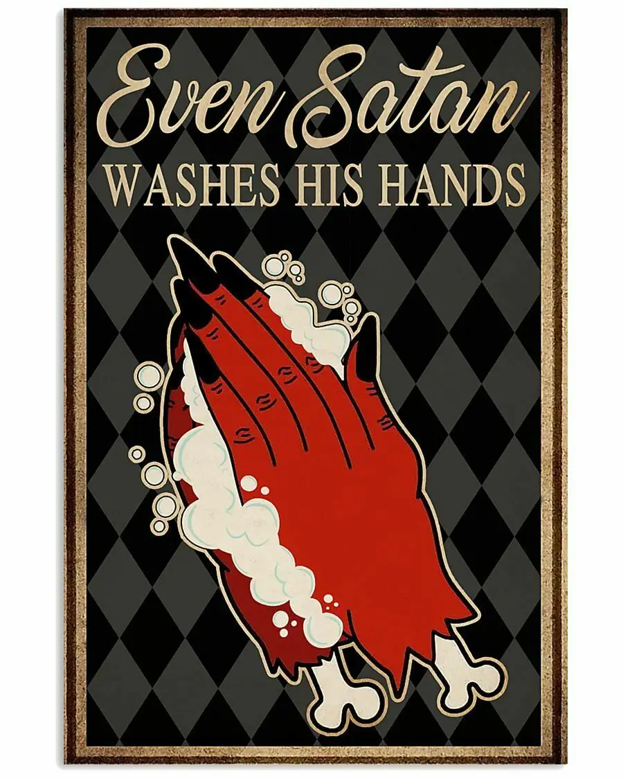 Vintage Retro Black Restroom Even Satan Wash Metal Posters Retro Tin Signs for Home Bar Pub Club Man Cave Wall Decor
Vintage Retro Black Restroom Even Satan Wash Metal Posters Retro Tin Signs for Home Bar Pub Club Man Cave Wall Decor