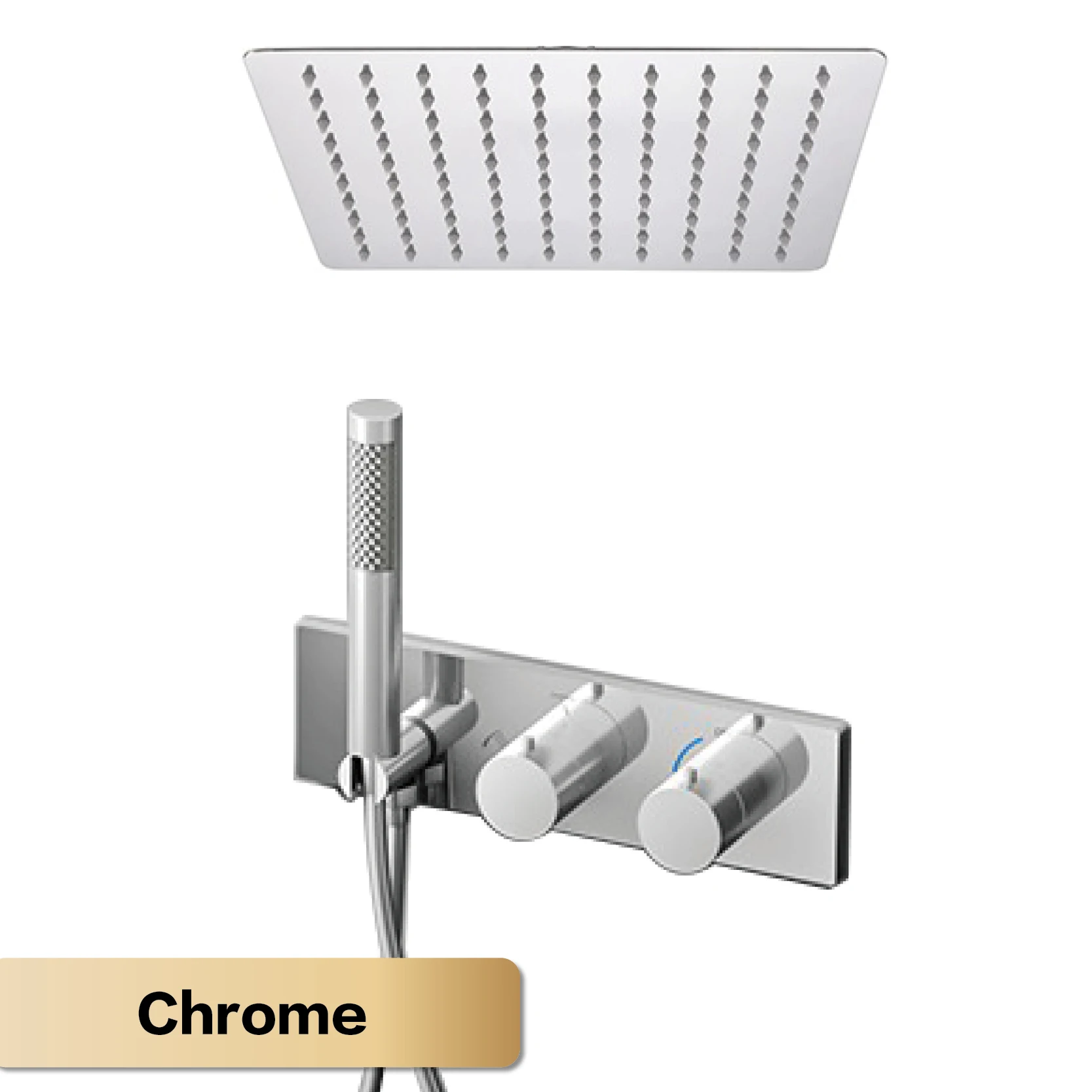 Скрытый потолочный смеситель Аитана "Водопад", черный