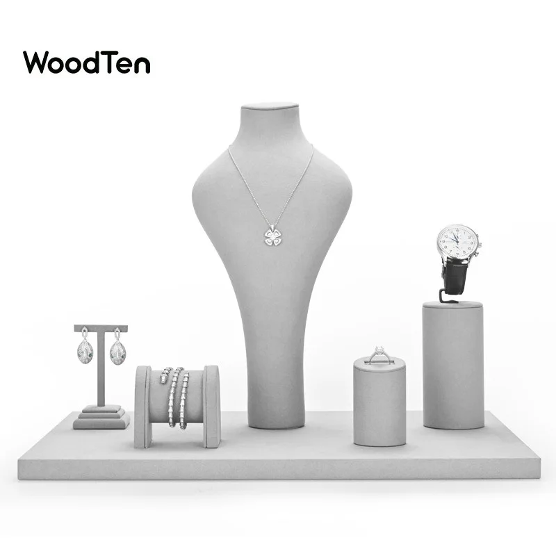 WoodTen Newly Grey Resin Jewelry Display Prop with Microfiber Set Necklace Display Bust Watch Display Rack for Shop Cabinet
WoodTen Newly Grey Resin Jewelry Display Prop with Microfiber Set Necklace Display Bust Watch Display Rack for Shop Cabinet