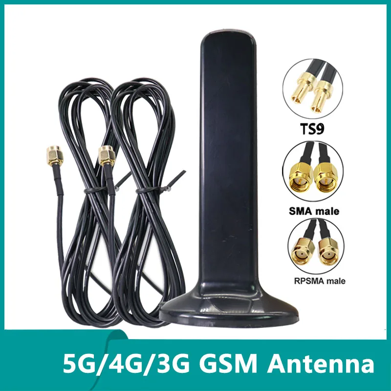 

5G 4G LTE 3G GSM Omni WiFi Antenna High Gain 15dBi Waterproof 600~6000Mhz Aerial for Wifi Router Modem With RP SMA Male TS9