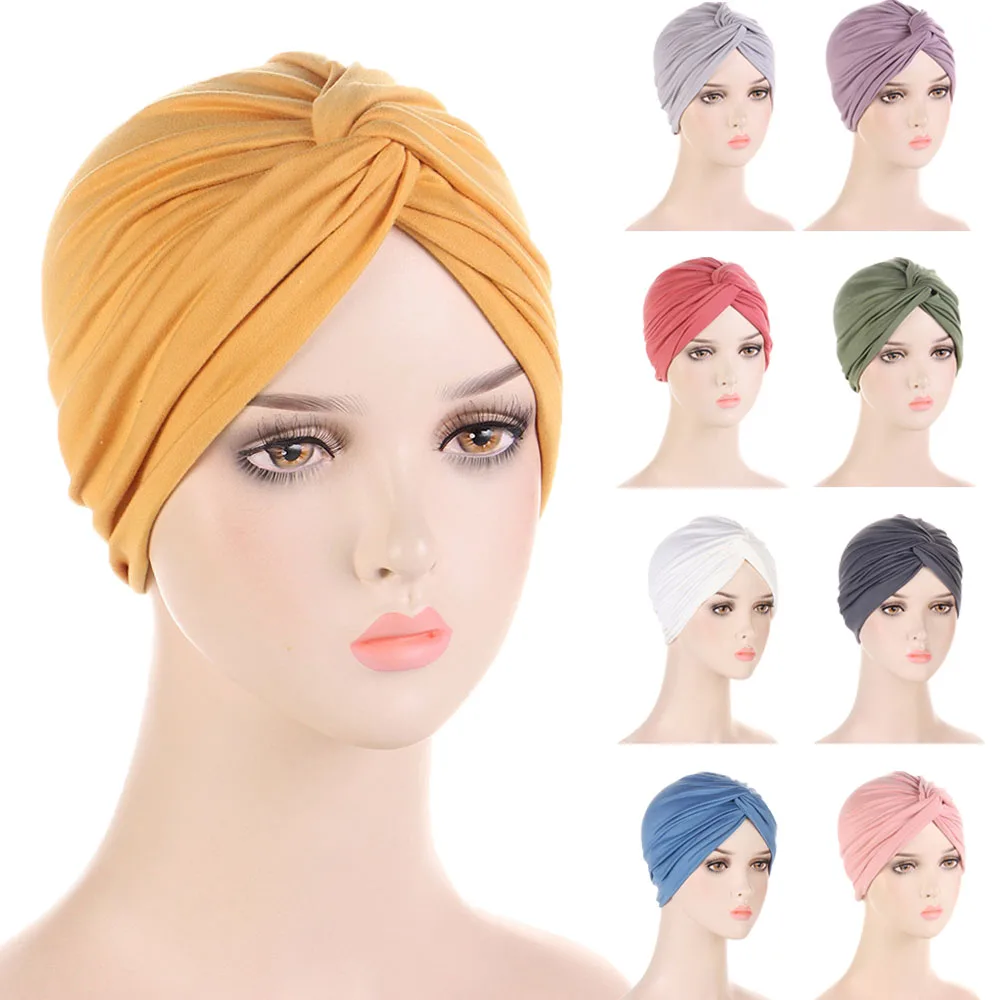 Women Muslim Cotton Turban Folding Cross Knotted Bonnet Hair Scarf Elastic Chemo Cap Head Wrap Headwear Bandanas Lady Hair Hats
Women Muslim Cotton Turban Folding Cross Knotted Bonnet Hair Scarf Elastic Chemo Cap Head Wrap Headwear Bandanas Lady Hair Hats