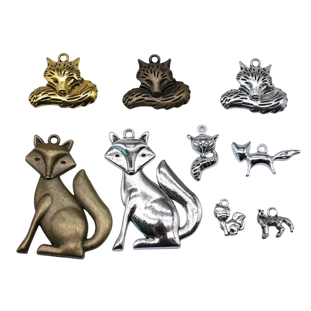 10pcs Charms Animal Fox Antique Bronze Plated Antique Silver Color Pendants DIY Crafts Making Findings Handmade Tibetan Jewelry
10pcs Charms Animal Fox Antique Bronze Plated Antique Silver Color Pendants DIY Crafts Making Findings Handmade Tibetan Jewelry