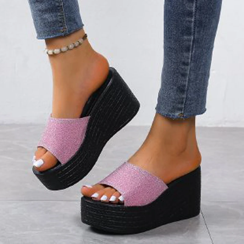 2023 Summer Modern Slippers Women Casual Shoes Ladies Muffin Bottom Beach Sandals Bling Sparkle Wedges Leisure Plus Size
2023 Summer Modern Slippers Women Casual Shoes Ladies Muffin Bottom Beach Sandals Bling Sparkle Wedges Leisure Plus Size