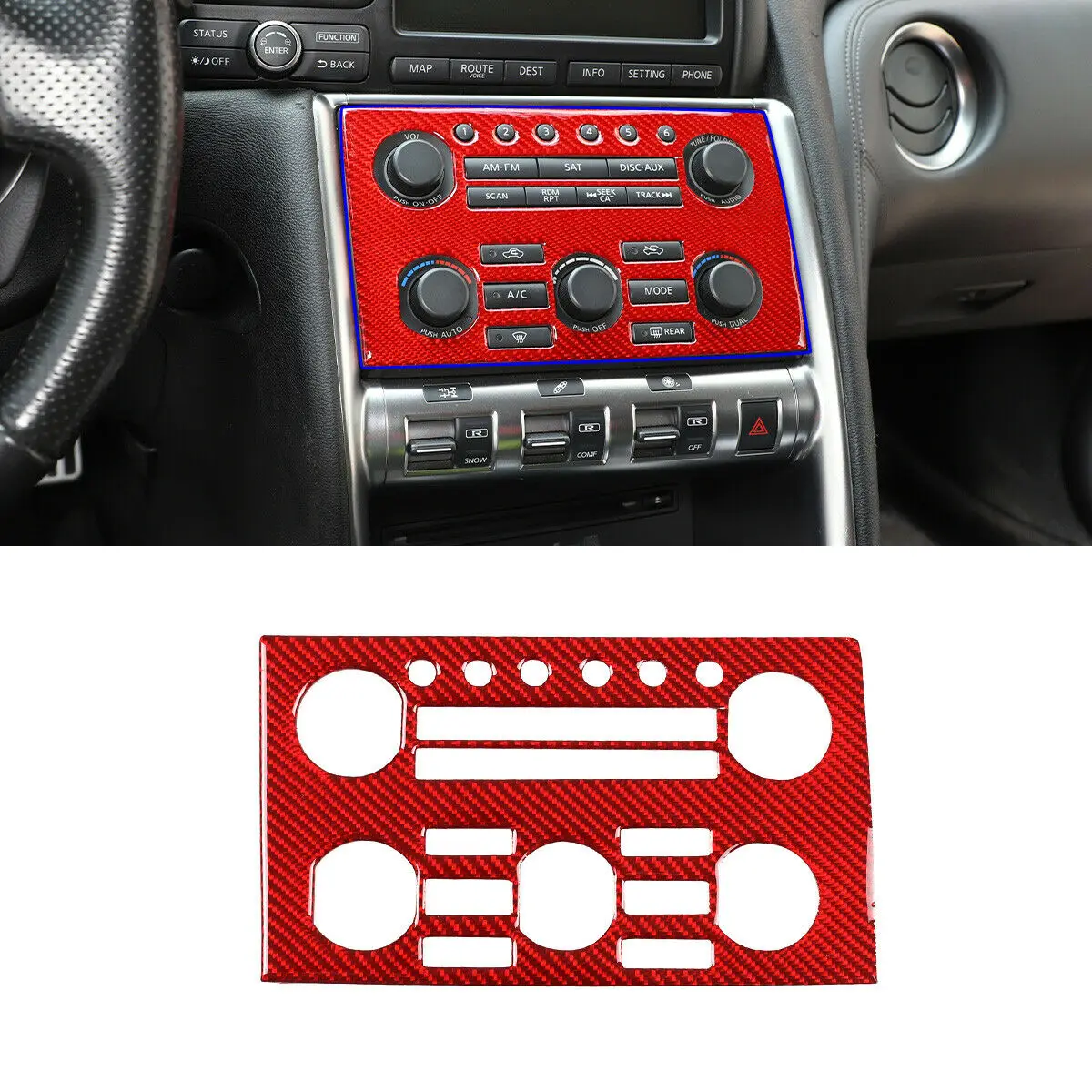 Soft Real Carbon Fiber Center Control Volume Panel Cover Decoration Trim for Nissan GTR R35 2008-2016 Interior Car Accessories
Soft Real Carbon Fiber Center Control Volume Panel Cover Decoration Trim for Nissan GTR R35 2008-2016 Interior Car Accessories