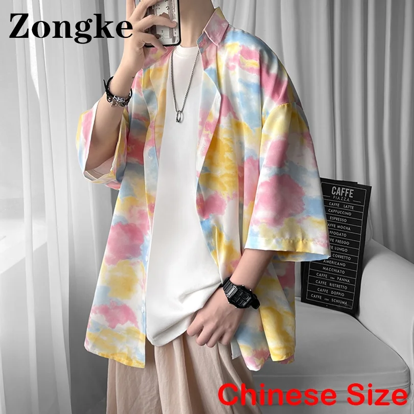 Zongke Tie Dye Hawaiian Shirt Men Clothing Chinese Size 2XL Korean Fashion Casual Shirts For Men Streetwear 2022 New Arrivals
Zongke Tie Dye Hawaiian Shirt Men Clothing Chinese Size 2XL Korean Fashion Casual Shirts For Men Streetwear 2022 New Arrivals