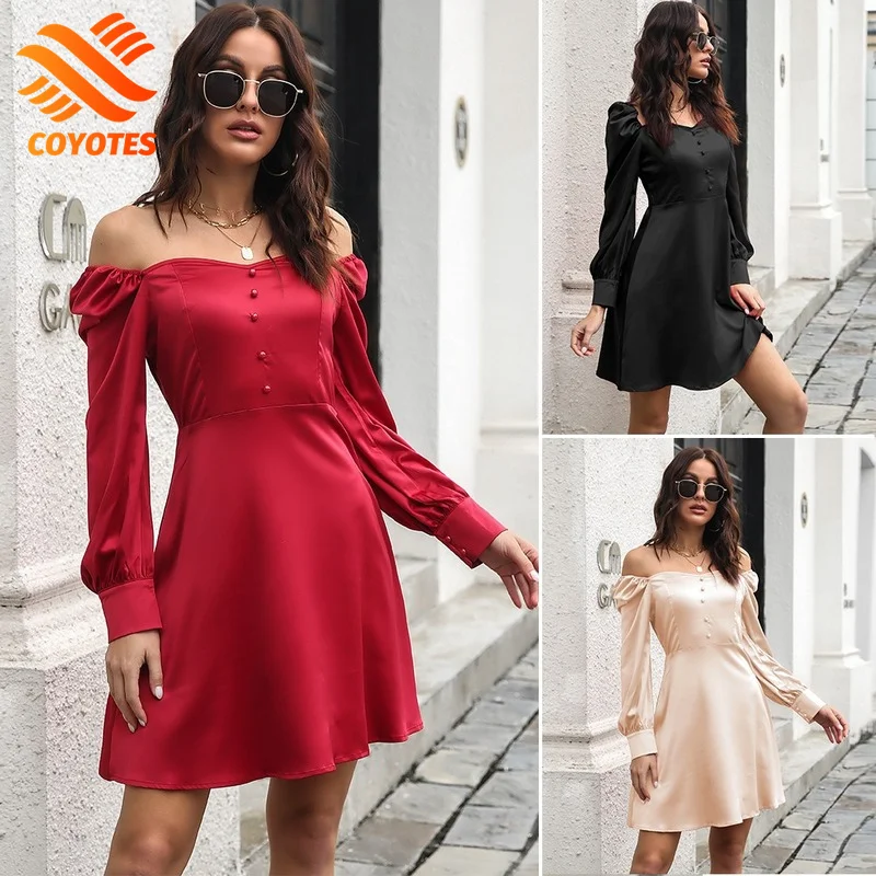COYOTES Satin Sweetheart Neck Mini Dress Women Summer Long Puff Sleeve Dresses Sexy French Elegant Party Dress Lady Clothing
COYOTES Satin Sweetheart Neck Mini Dress Women Summer Long Puff Sleeve Dresses Sexy French Elegant Party Dress Lady Clothing