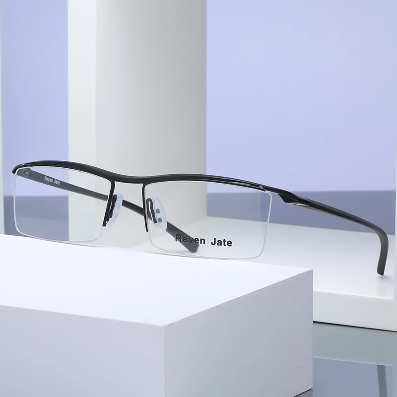 Half Rim Alloy Metal Glasses Frame for Men Eyeglasses Fashion Cool Optical Eyewear Man Spectacles Prescription Frame 
Half Rim Alloy Metal Glasses Frame for Men Eyeglasses Fashion Cool Optical Eyewear Man Spectacles Prescription Frame